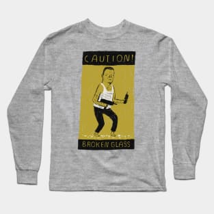 caution broken glass Long Sleeve T-Shirt